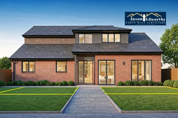 Home extension focusing on boundary line St Neots